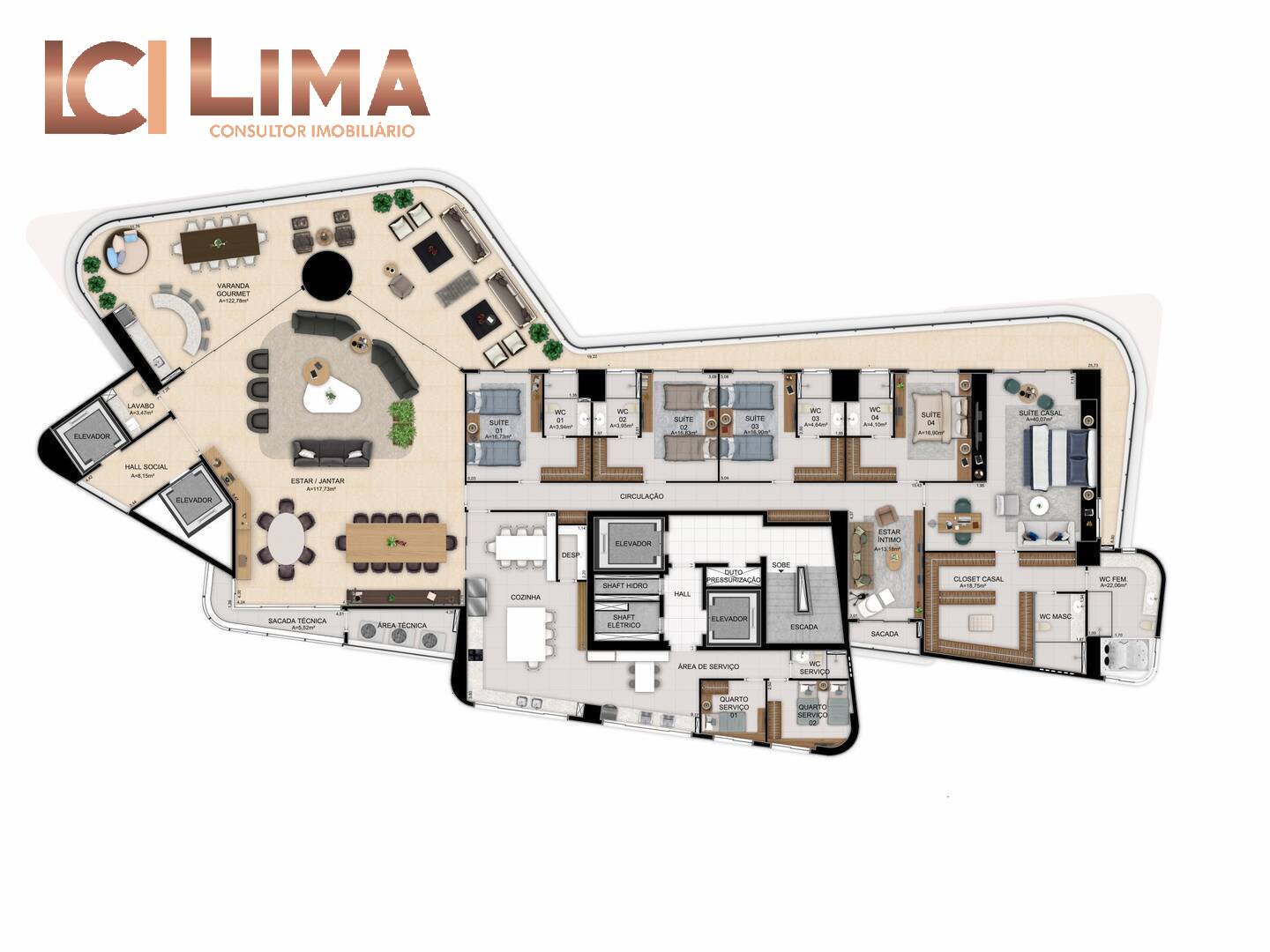 Apartamento à venda com 4 quartos, 604m² - Foto 11